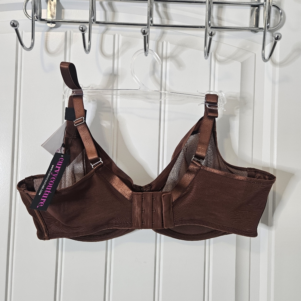 Curvey Couture Sheer Mesh Full Coverage Unlined Underwire Bra Size‎ 34DDD NEW - Picture 6 of 7